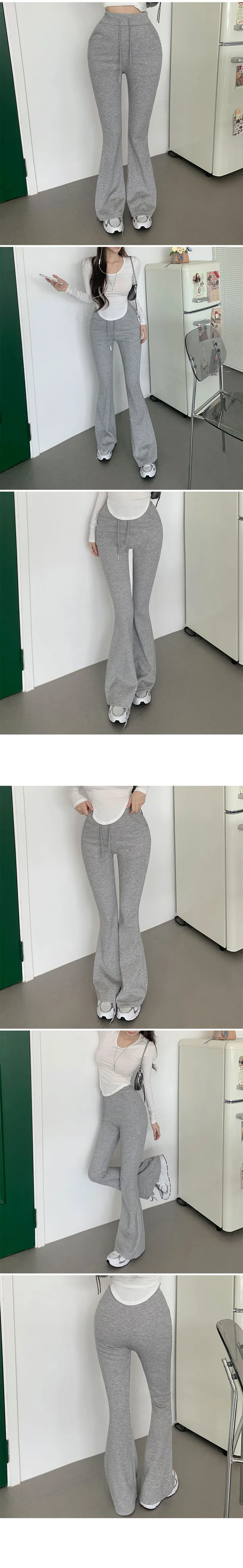 [몸매완성핏/부각제로] 라인 골지 부츠컷 롱팬츠 트레이닝 부츠컷트레이닝 부츠컷레깅스 골지팬츠 상세 이미지 8