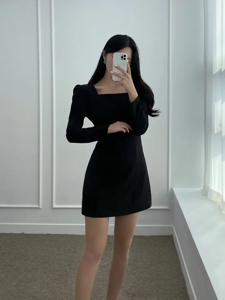 スクエアネックパフミニワンピース | ファッション通販サイト NUGU