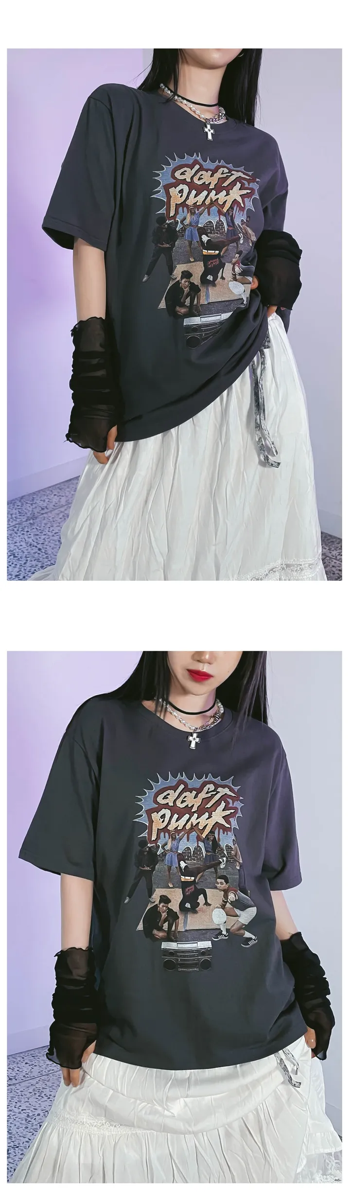 루즈핏 랫비 프린팅티셔츠 상세 이미지 8