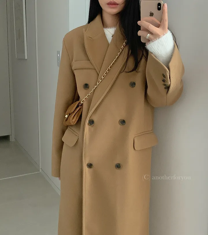 클래식 울 테일러드 더블 롱 코트 2col : 어나더포유 상세 이미지 10