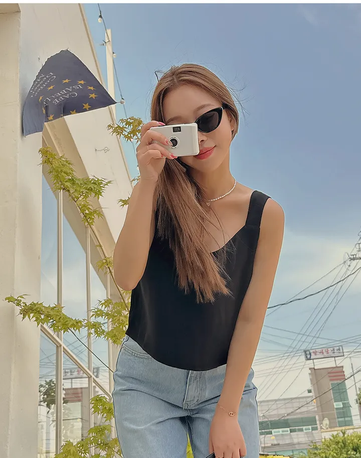 [44-120] [4만1천장 돌파♥] 데이픈 블라우스 나시(기본/크롭) 상세 이미지 500