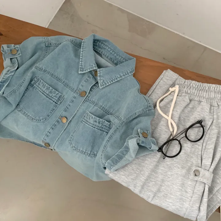 [여름자켓/데일리] 라이크 롤업 투포켓 반팔데님 자켓, 셔츠 - 3color 상세 이미지 33