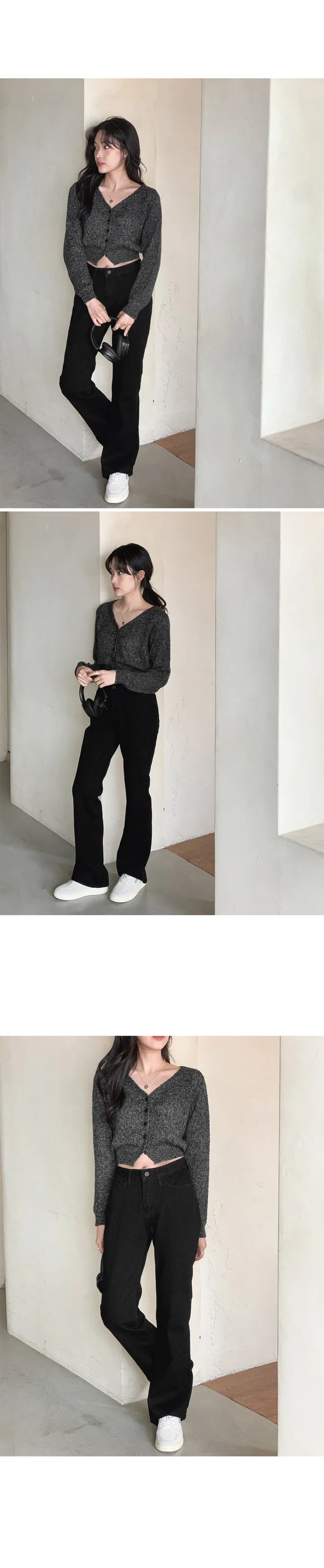 [🖤핏보장] 프리미엄 세미부츠컷 블랙진 (+베이직/롱ver) - 4 size (SLOWMADE/자체제작/부츠컷/인생데님/난스판/키작녀바지/블랙데님/사이즈세분화) 상세 이미지 47
