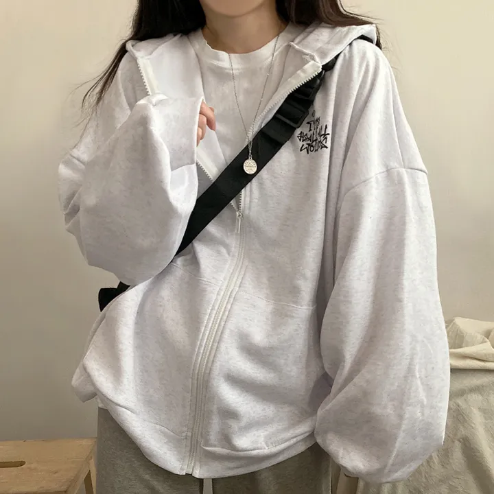 봄신상![넉넉/오버핏] 그래픽 뒷프린팅 레터링 오버 후드집업 4color 상세 이미지 3
