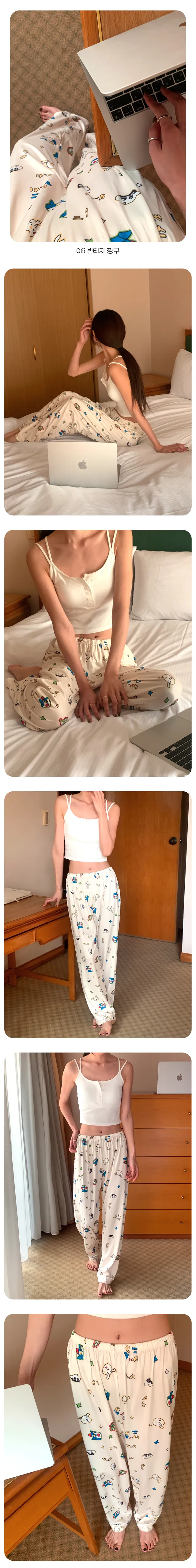 [❤1+1❤] 캐릭터 파자마 홈웨어 모음 사계절 여름 패턴 편한 긴바지 여행 꾸안꾸 홈캉스 호캉스 상세 이미지 9