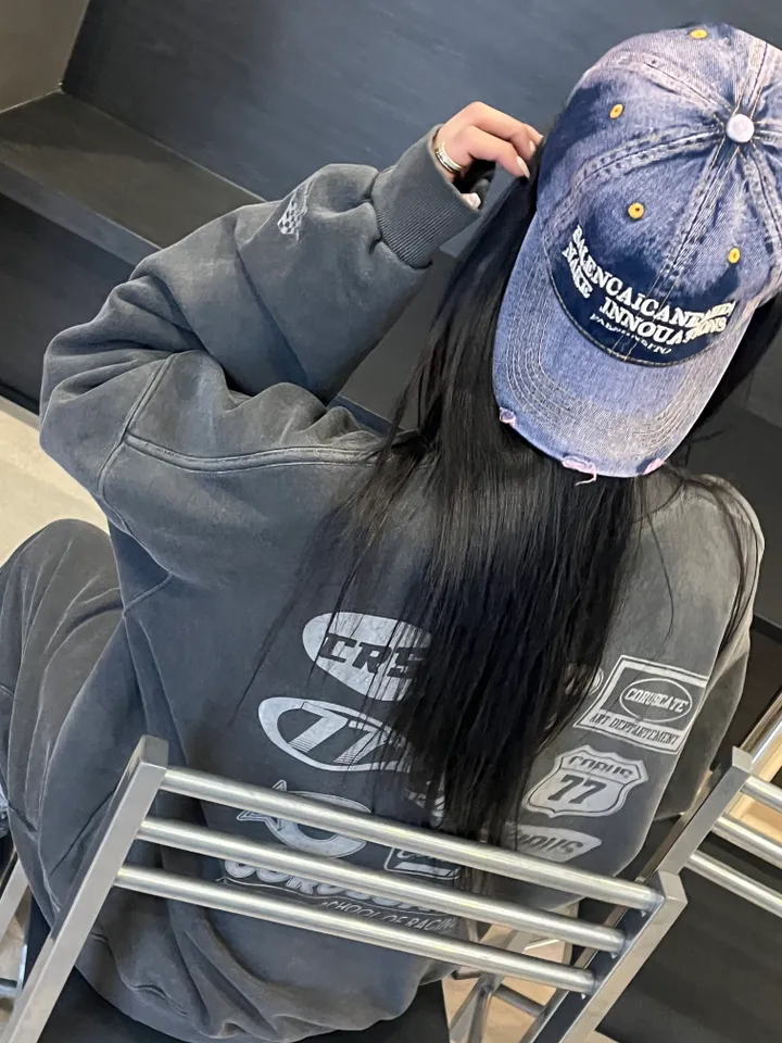 💜피그먼볼캡 2col unisex 하이앤드 데미지 얼굴소멸 깊은 볼캡 로로 피그먼cap 상세 이미지 13