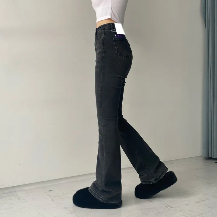 [인생팬츠/기장선택/~2XL] 빈티지 워싱 스판 하이웨스트 부츠컷 데님 롱 팬츠 - 6color 상세 이미지 70