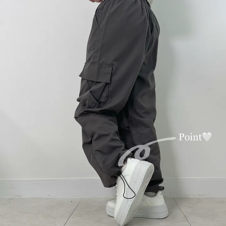 [유니크/힙✨] 투웨이 스트링 카고팬츠 -6color 봄 여름 가을 겨울 와이드팬츠 조거팬츠 바지 바스락 허리조절 학생 대학생 데일리 데이트 캐주얼 캠퍼스 신상 특가 할인 상세 이미지 4