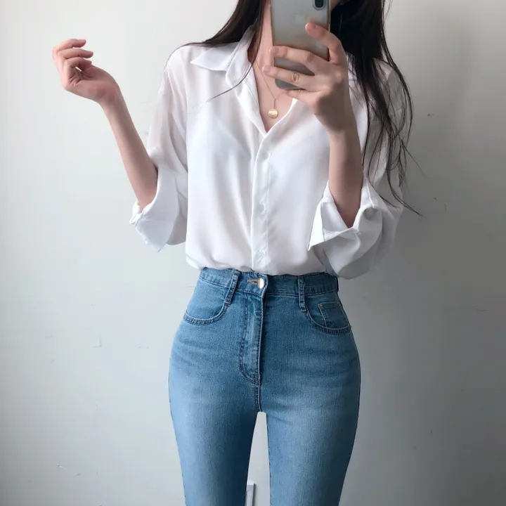 (Made/색감굿-핏예쁜) 촤르르 쉬폰 찰랑 데일리 셔츠 상세 이미지 8