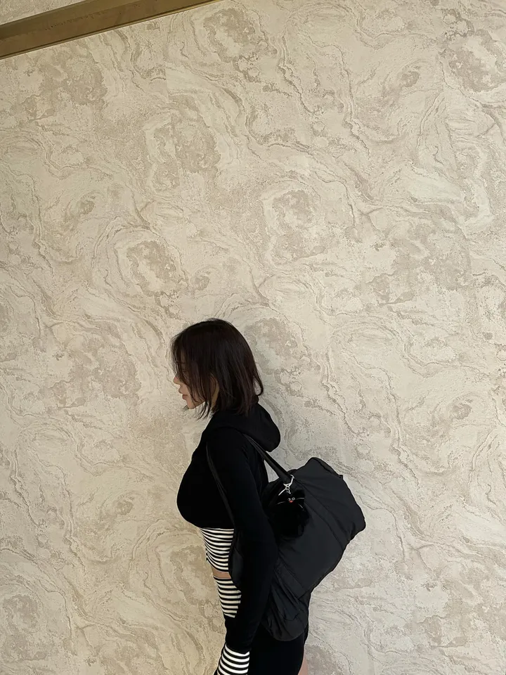 단가라 쫀 반바지 세트 상세 이미지 6