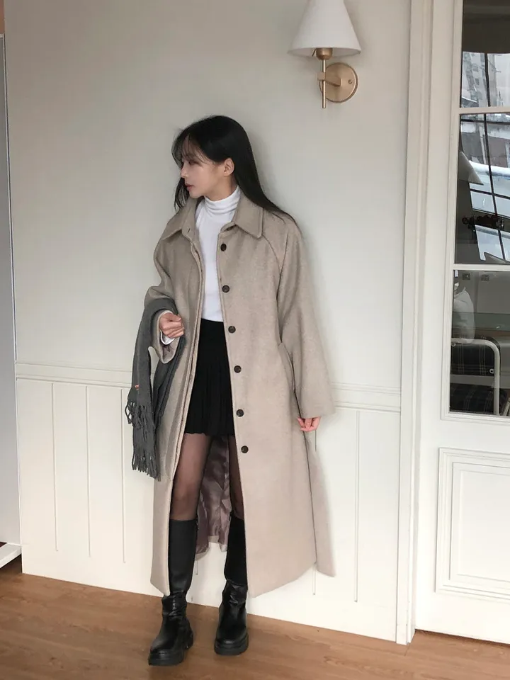 [백화점퀄리티!핏보장🖤]국내제작 탄탄 오버핏 허리끈 싱글 롱코트 4color 상세 이미지 26
