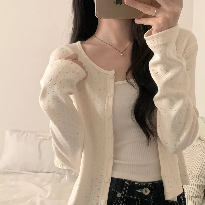 로로 펀칭 가디건 (8color) 상세 이미지 10