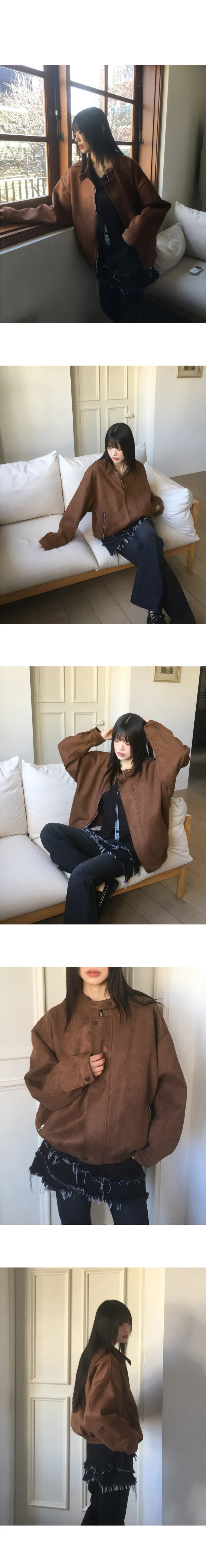 모버 스웨이드 블루종 자켓 점퍼 상세 이미지 6