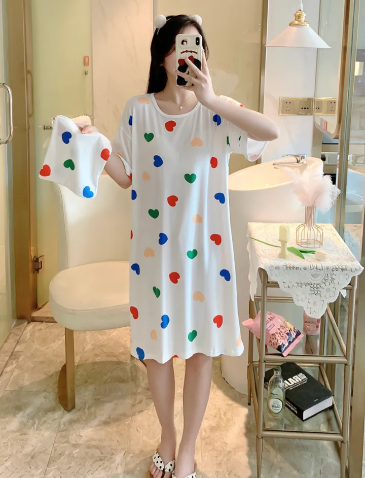[귀여움 폭발🐥] 1+1 할인 / 6종 캐릭터 반팔 원피스 파자마 (파우치+양말 증정/FREE 사이즈) 상세 이미지 21