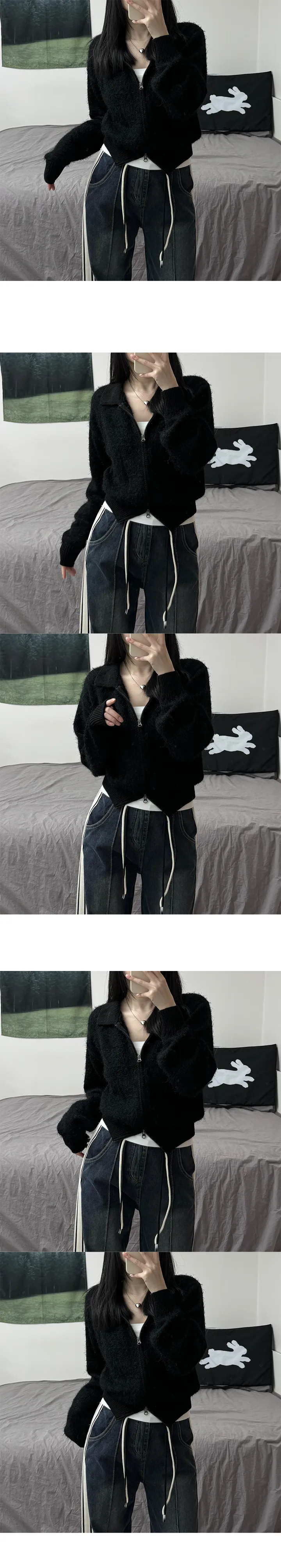 Angora Two Way Cara Zip-Up 앙고라 투웨이 카라 집업 상세 이미지 4
