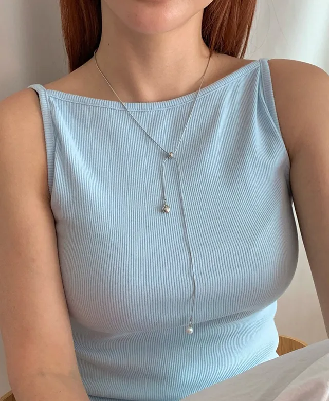 루즈롱 언발하트진주목걸이,  목걸이,롱목걸이,하트목걸이,롱목걸이,뱀줄목걸이,진주목걸이,언발목걸이,선물,수제작,데일리,프니엘,데일리,프니엘1004,라피스 상세 이미지 3