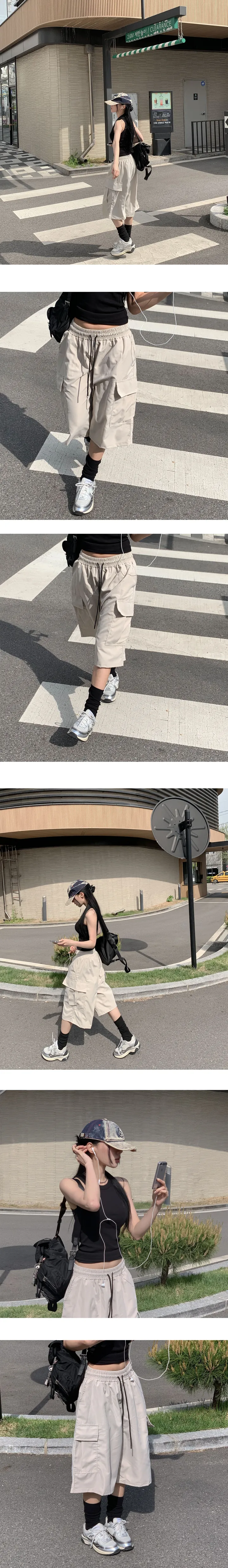 [데일리🖤/힙코디추천] 버뮤다 하프 카고 팬츠 - 4color 상세 이미지 11