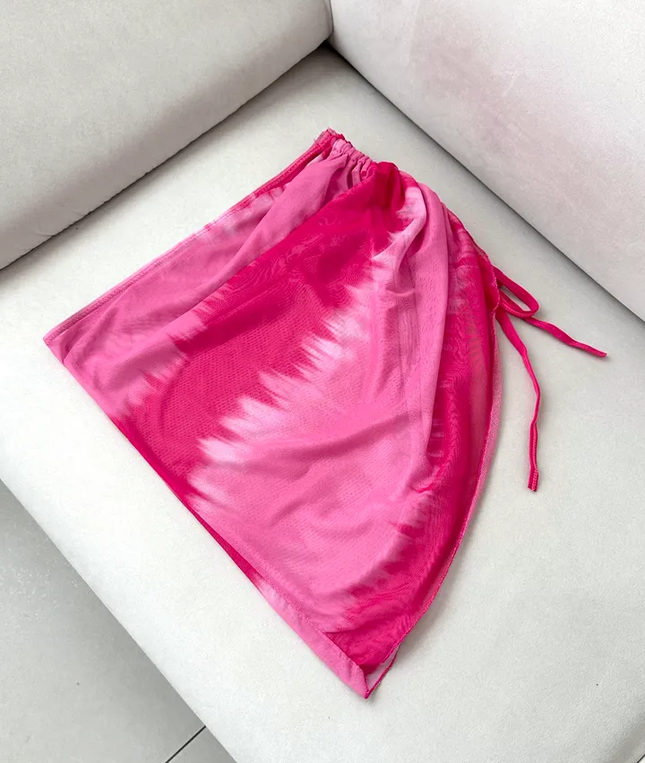 [최저가!!/군살커버/핏보장] 4pcs 세트 섹시 글램 커버업 셔링 랩스커트 여리핏 크롭 볼레로 가디건 투피스 리본 스트랩 수영복 비치웨어 물나염 슬림 휴양지 인생샷 유니크 상세 이미지 17