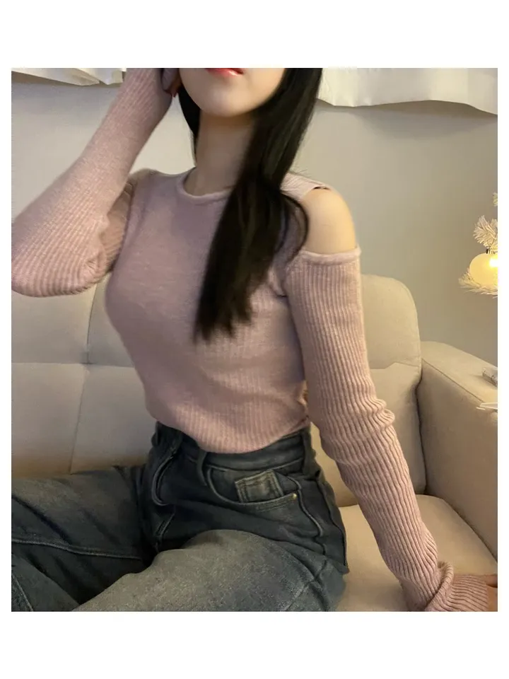 [ cashmere3% ] 골지 트임 긴팔티 (4color) 상세 이미지 11