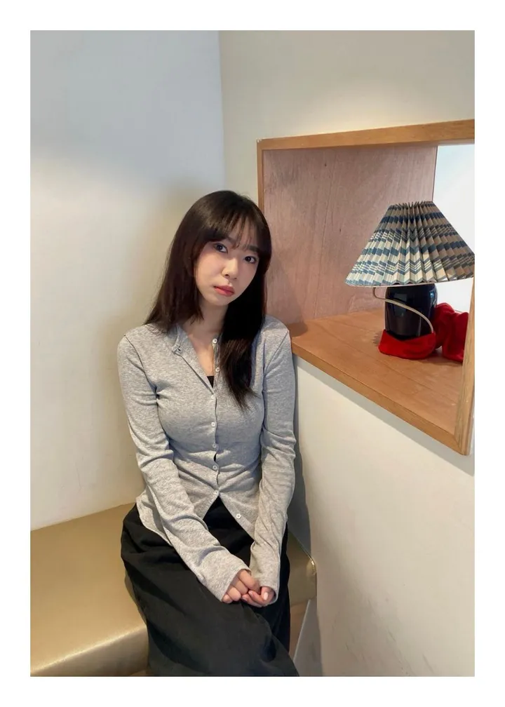 [몸매보정/핏보장] 슬림핏 라운드 가디건 (3color) 여리가디건 슬림가디건 얇은가디건 상세 이미지 6