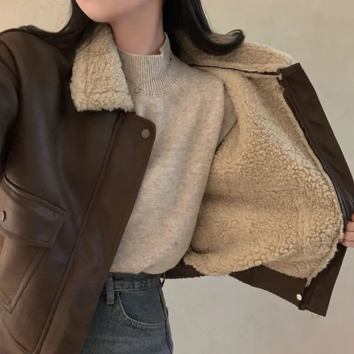 [양털안감🖤/겨울무스탕]고급빈티지무드, 소프트 스웨이드 양털 무스탕 점퍼 자켓 상세 이미지 49