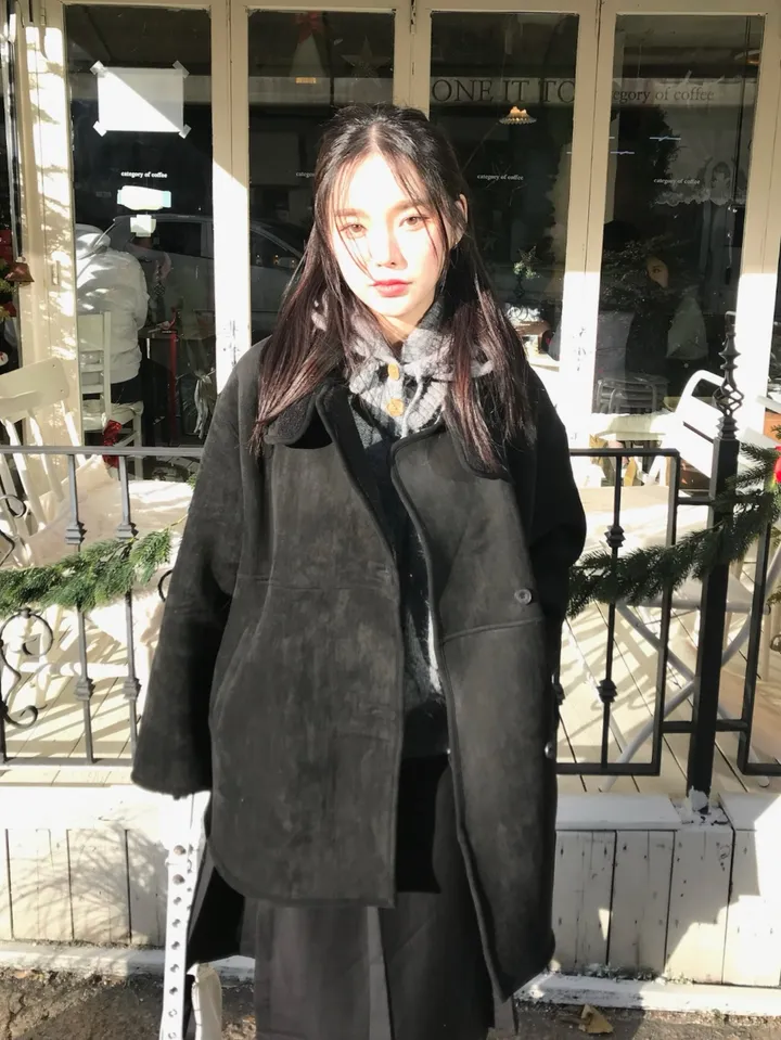 [하객룩💖] 스웨이드 무스탕 하프코트 (2c) 상세 이미지 15