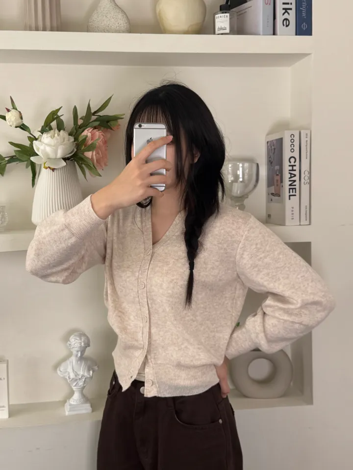 {✩봄 신상 / 넉넉 여리핏✩} 🌸팔뚝살 커버 맛집🌸 파스텔 니트 브이넥 가디건 상세 이미지 22