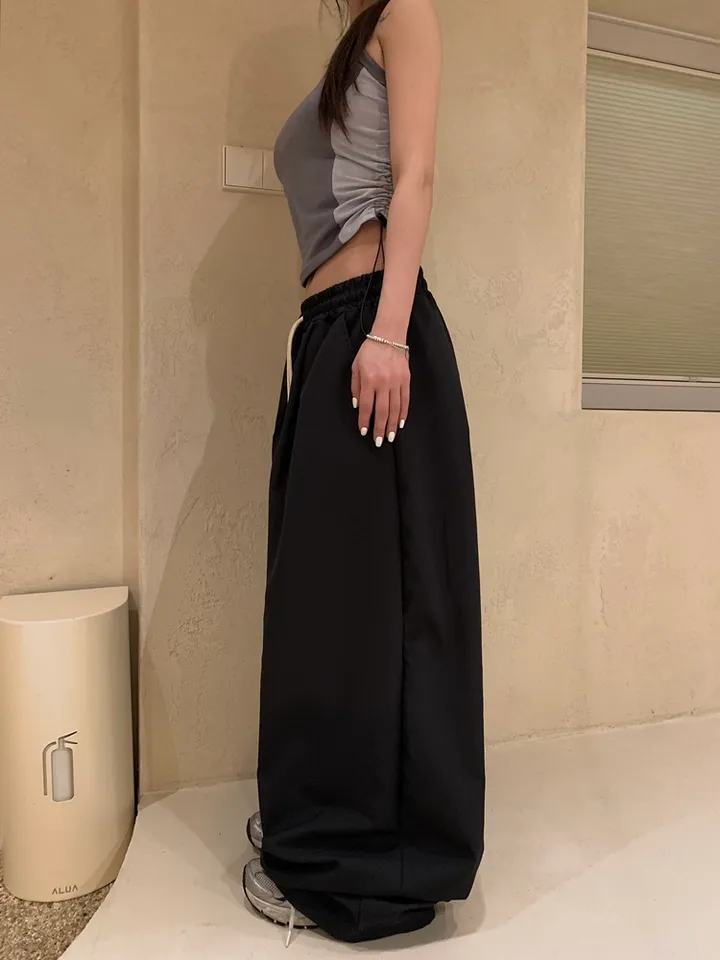 (UNISEX) 머니 나일론 더블 핀턱 스트링 벌룬 PT / 오버핏 와이드 밴딩 트레이닝 벌룬핏 팬츠 바지 와이드팬츠 벌룬팬츠 트레이닝팬츠 나일론팬츠 나일론바지 간절기 봄 여름 상세 이미지 27