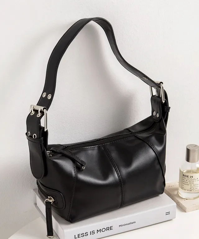 [특가/당일발송] 2color 펀칭 스트랩 호보 숄더백 EBA817