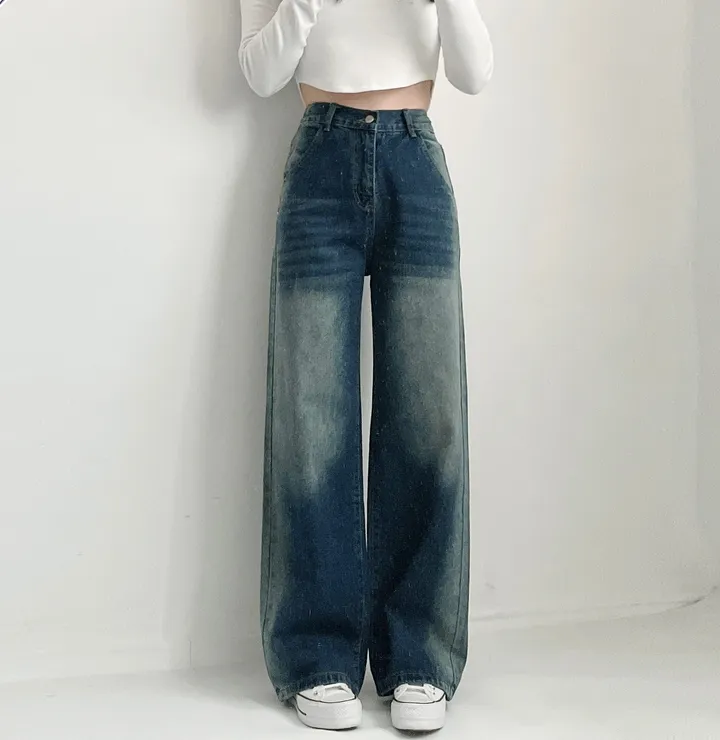 빠른출고🚀특가💗핏/색감깡패❣ 워싱 빈티지 데님 뒷밴딩 와이드 팬츠 3color 상세 이미지 8