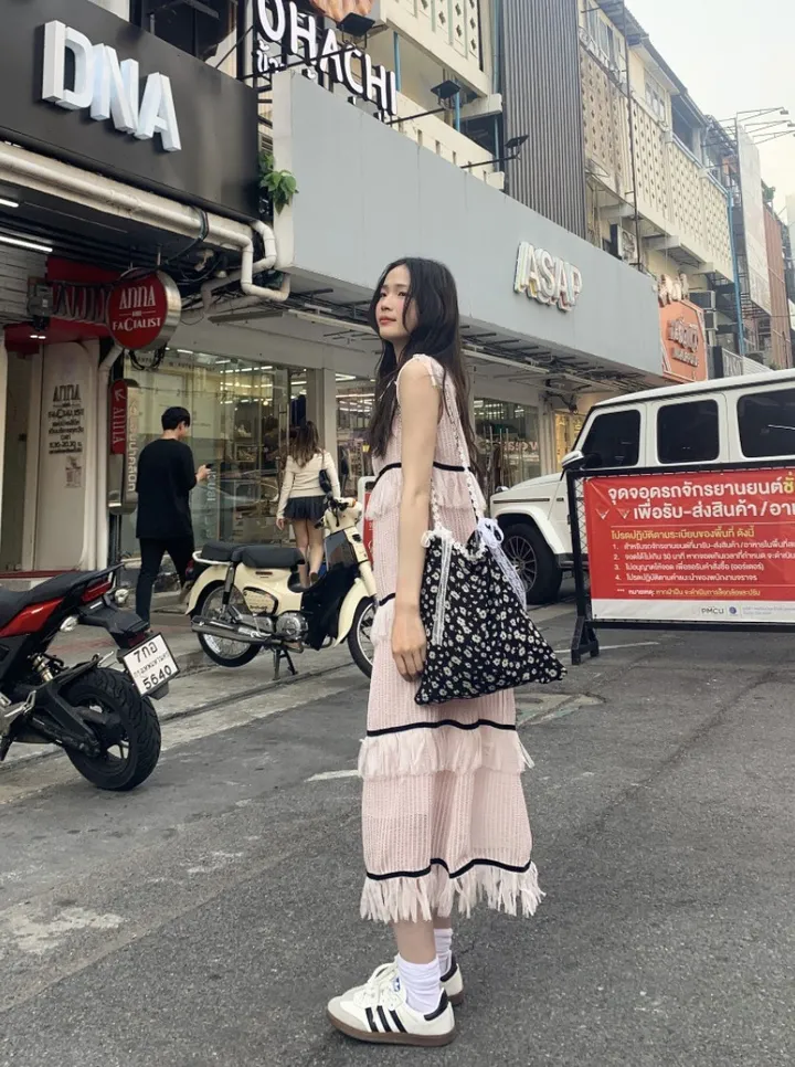 [당일발송] 리본 플라워 레이스 에코백 숄더백 러블리 빈티지 보부상 여름 백 가방 상세 이미지 12