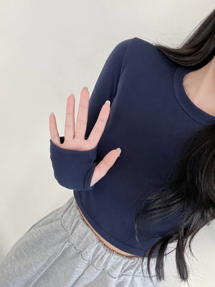[쫀쫀/사장강추] 라운드 쫀쫀 워머 긴팔 티 상세 이미지 14