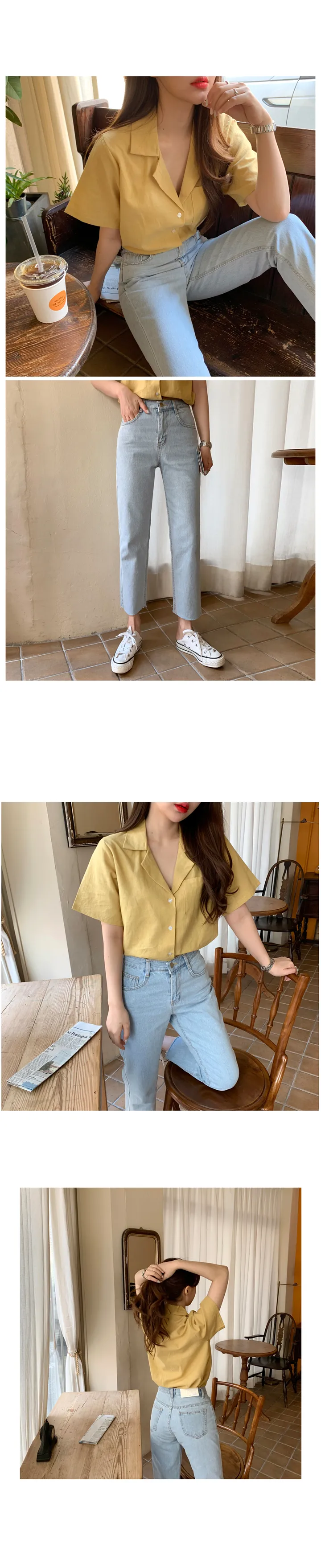 '당일발송'[landmade]인생핏키작녀썸머데님일자팬츠 (2color)'S-XL사이즈' 상세 이미지 8