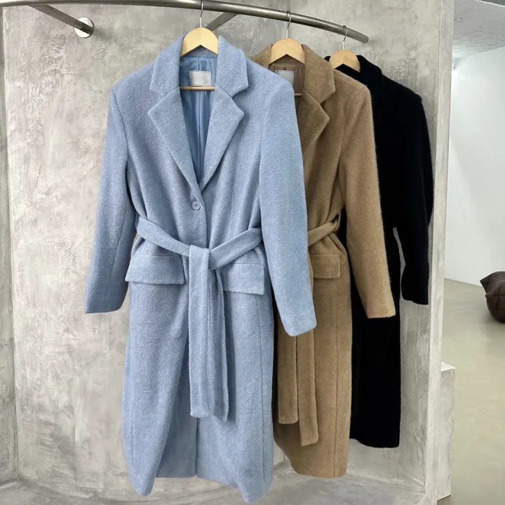 [SALE] 포그니 벨트 롱 코트 SKYBLUE COLOR 상세 이미지 3