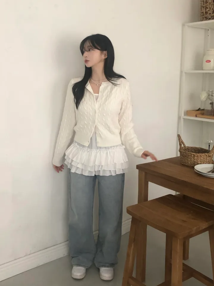 [NEW봄신상✨]데일리 라운드넥 베이직 기본 꽈배기 가디건 긴팔 9color 상세 이미지 24
