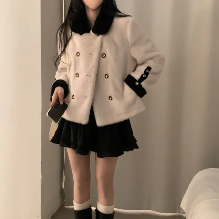 [따뜻해요/분위기갑🖤] 체코 밍크 퍼 루즈핏 카라자켓 - 2color 상세 이미지 31