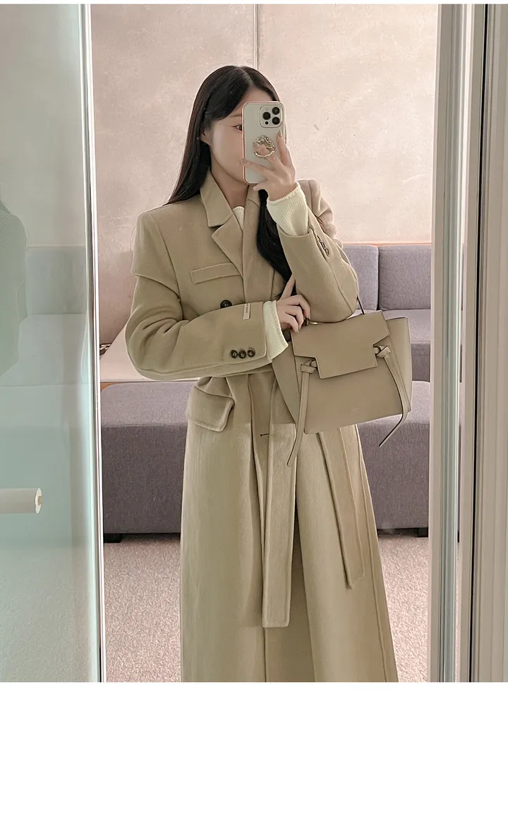 *당일발송*[울]리턴 핸드메이드 롱 코트ct (4color) 상세 이미지 4