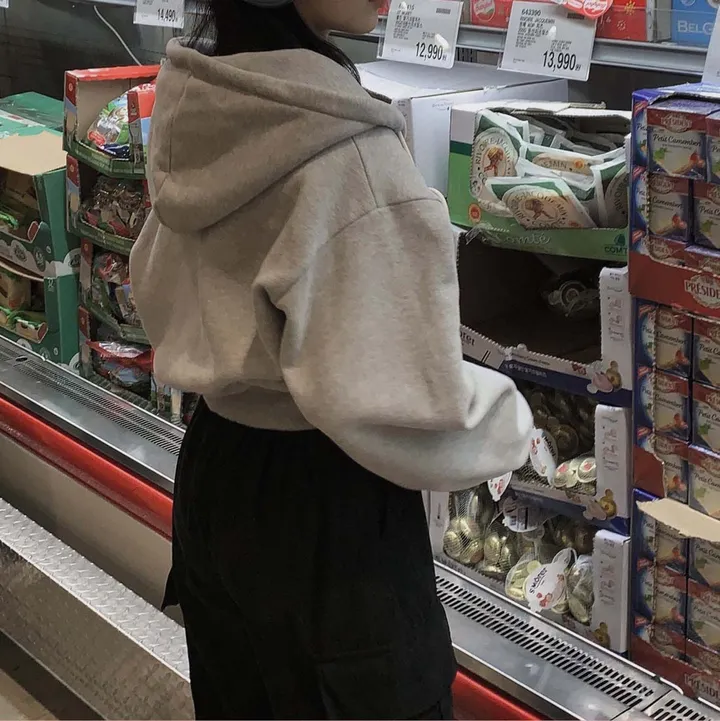 [완전인기✨/백염컬러 당일출고!] 자체제작 크치Made 꿈에 나온 핏, 투웨이 양기모 크롭 후드집업 ver 아우터 자켓 - zipup 상세 이미지 57