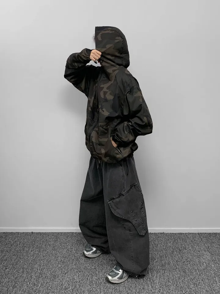 [🖤unisex] 카모 윈드 브레이커 상세 이미지 19