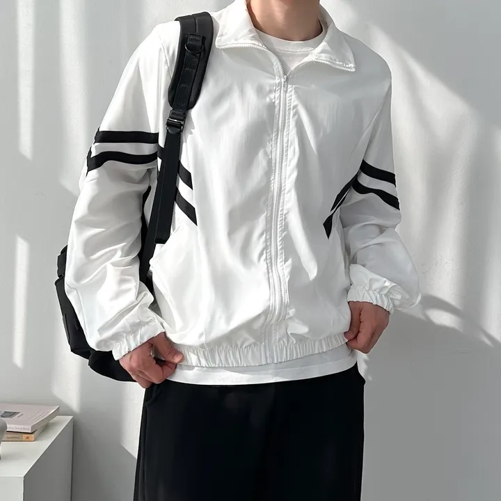 남녀공용 봄 가을 간절기 아우터 오버핏 바람막이 루즈핏 자켓 투라인오버핏바람막이 상세 이미지 9