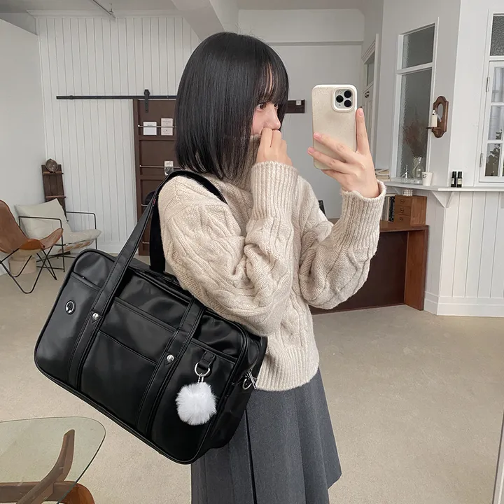 [주문폭주/새학기추천/키링증정] 로브 레더 포켓 스퀘어 빅 보부상 숄더백 가방(2color) 상세 이미지 22