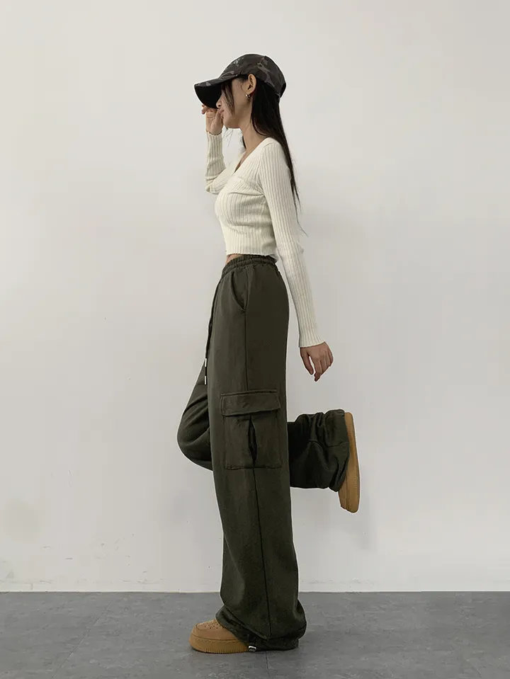 ✨줍줍SALE/마지막수량!!✨[기본,롱기장/가격찐!! 도톰한 쭈리원단 *스트링조절* 데일리 와이드 트레이닝팬츠] 이단쭈리카고스트링팬츠 상세 이미지 23