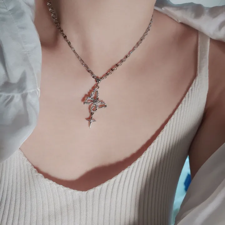 별빛 글리터나비 써지컬체인 목걸이 상세 이미지 8
