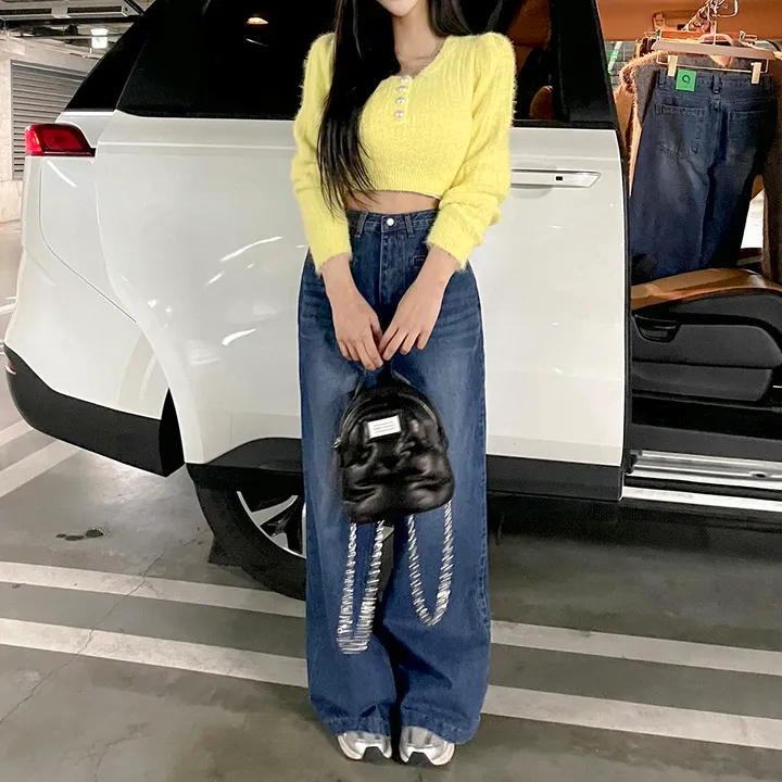 [3color/주인장인생템] 모디 립포켓 탄탄 롱 와이드데님 롱팬츠 키큰녀청바지 인생청바지 상세 이미지 68