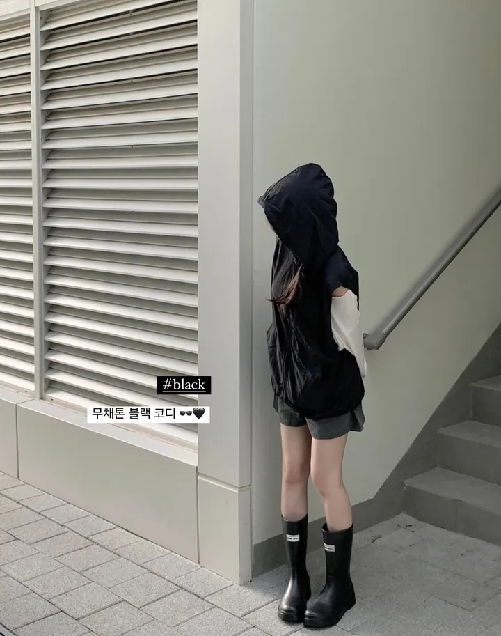 레코드 후드 나일론 조끼 : record hoodie Anorak vest - 4 color 상세 이미지 4