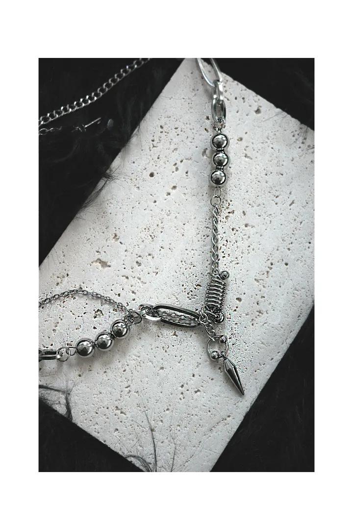 [써지컬] pierce drop necklace | 피어싱 볼 드롭 목걸이 상세 이미지 3