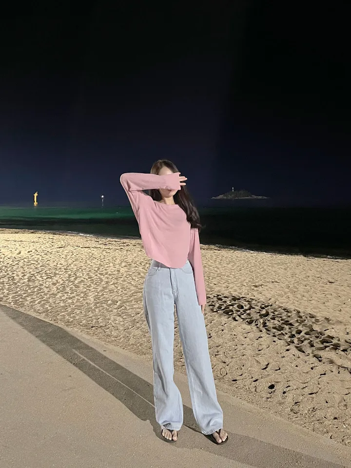[자체제작/허리쏘옥/기본,롱ver] 후들후들 얇은 썸머 연청 와이드 데님 여름 청바지 롱팬츠 상세 이미지 92