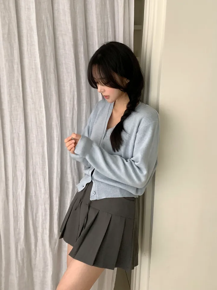 [감사특가!핏보장!]데일리 브이넥 허리쏙 니트 여리핏 가디건 10color 상세 이미지 17