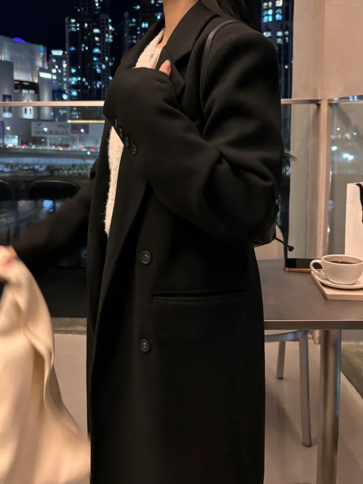 나인  프리미엄 울 맥시 코트 2color. 상세 이미지 12