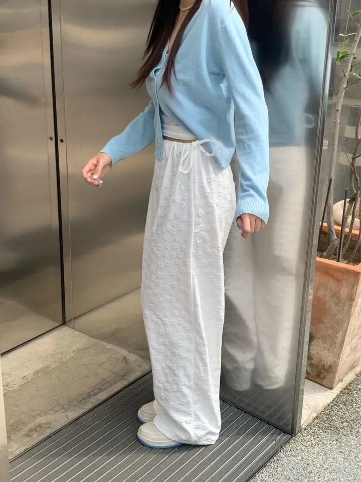 당일발송🔥메르디 브이넥 긴팔 니트 가디건 노랑 레드 화이트 블랙 봄 여름 가을  루즈핏 상세 이미지 68